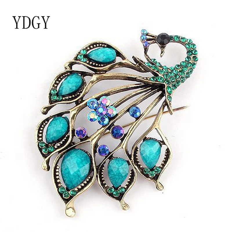 YDGY Elegant Two Color Choices Crystal Natural Stone Peacock Brooch Pin Fine Jewelry For Women Gift
YDGY Elegant Two Color Choices Crystal Natural Stone Peacock Brooch Pin Fine Jewelry For Women Gift