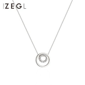 ZEGL 2020 Female Necklace 925 Silver Ms. Necklace Trendy Necklace Simple Temperament Double Pendant Necklace
ZEGL 2020 Female Necklace 925 Silver Ms. Necklace Trendy Necklace Simple Temperament Double Pendant Necklace