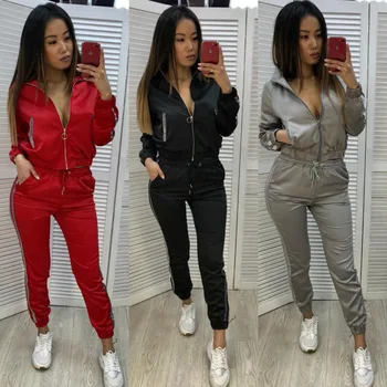 2019 New Women Two Piece Set Winter Sports Suits for Women Office Lady Loose Casual Female Zipper Sports Suit Fashion Tracksuits
2019 New Women Two Piece Set Winter Sports Suits for Women Office Lady Loose Casual Female Zipper Sports Suit Fashion Tracksuits