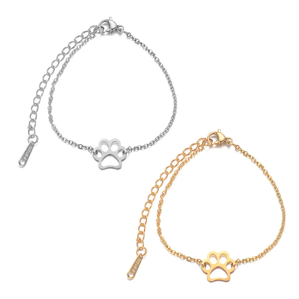 2019 Titanium Stainless Steel Hollow Out Lovely Print Dog Paw Bracelets Gold Color Adjustable Link Chain Animal Paw Men Armband
2019 Titanium Stainless Steel Hollow Out Lovely Print Dog Paw Bracelets Gold Color Adjustable Link Chain Animal Paw Men Armband