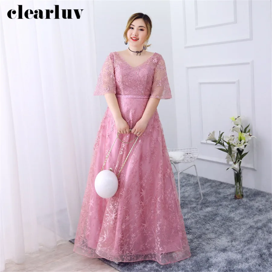 Floor Length Evening Dress V-neck Women Party Dresses T265 2019 Plus Size Half Sleeve Robe De Soiree Long Pink Party Prom Gowns
Floor Length Evening Dress V-neck Women Party Dresses T265 2019 Plus Size Half Sleeve Robe De Soiree Long Pink Party Prom Gowns
