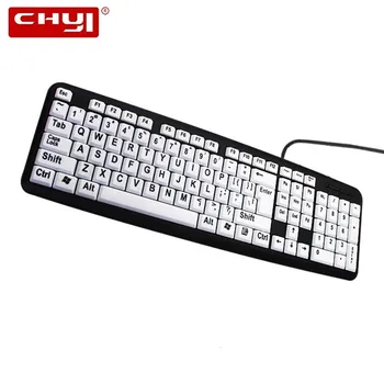 CHYI Wired Usb Ergonomic Computer Gaming Keyboard Waterproof Large Kaycap For The Elderly PC Game Numeric Keypads For Laptop Mac
CHYI Wired Usb Ergonomic Computer Gaming Keyboard Waterproof Large Kaycap For The Elderly PC Game Numeric Keypads For Laptop Mac