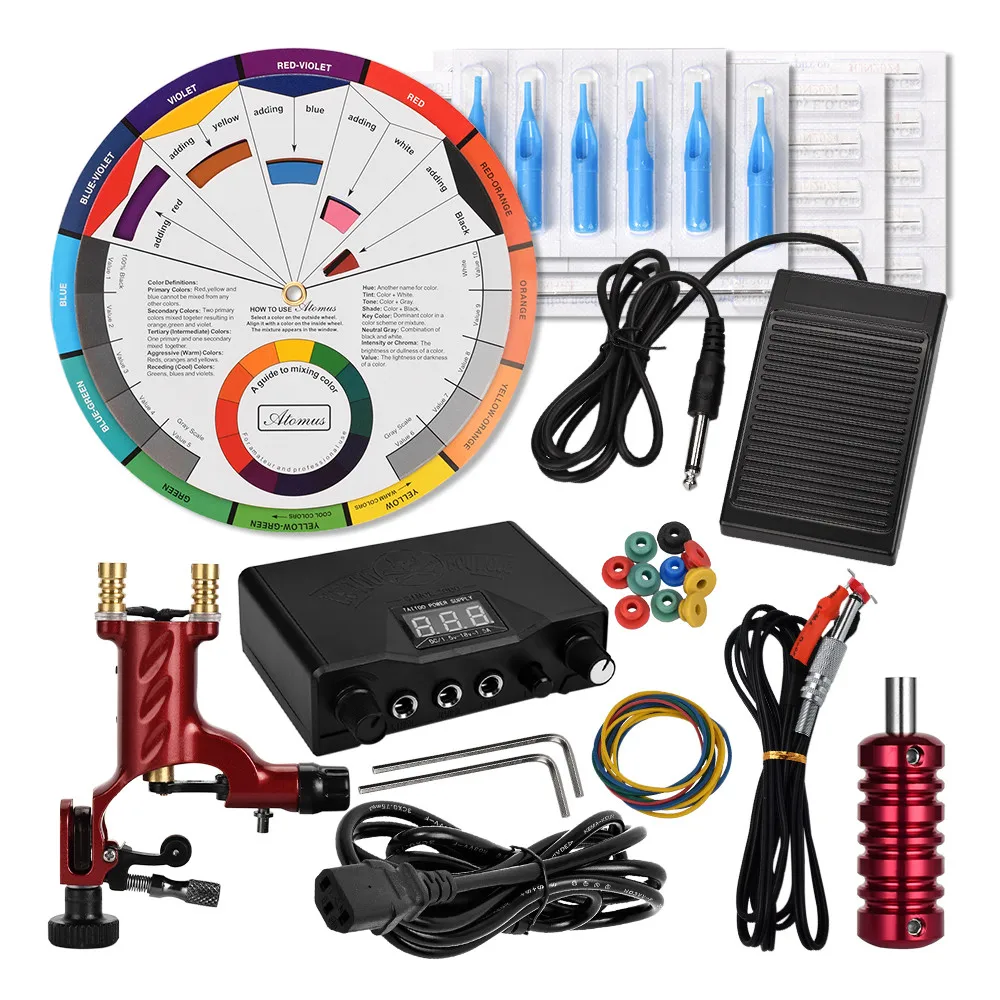 Kit Maquina De Tatuagem Machine Black Power Supply Color Wheel Tattoo Tatuar Rotary Para Rotativa Pen Set Rotatory Permanent
Kit Maquina De Tatuagem Machine Black Power Supply Color Wheel Tattoo Tatuar Rotary Para Rotativa Pen Set Rotatory Permanent
