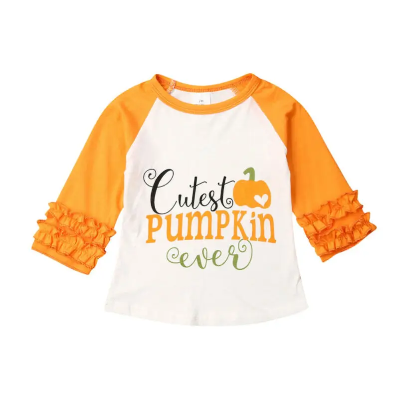 Halloween Infant Kids Baby Girl Pumpkin Print Ruffle Long Sleeve T-shirt Tops Outfit Clothes
Halloween Infant Kids Baby Girl Pumpkin Print Ruffle Long Sleeve T-shirt Tops Outfit Clothes
