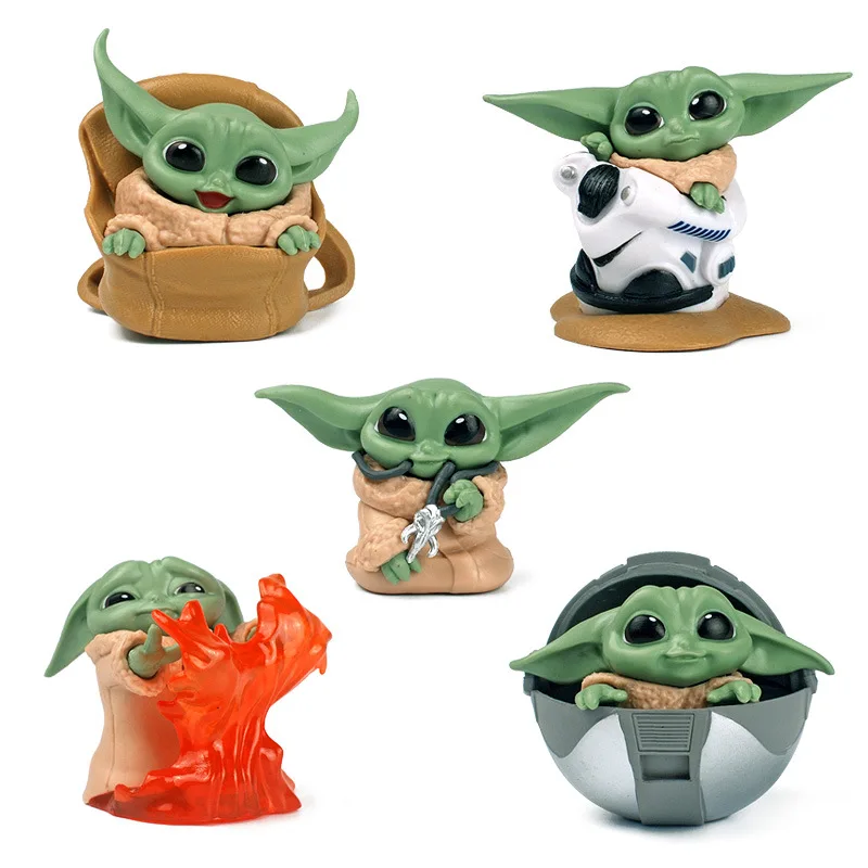 Новый Disney с принтом Звездные войны Детские йода Экшн фигурки игрушки 5-6 см Аниме