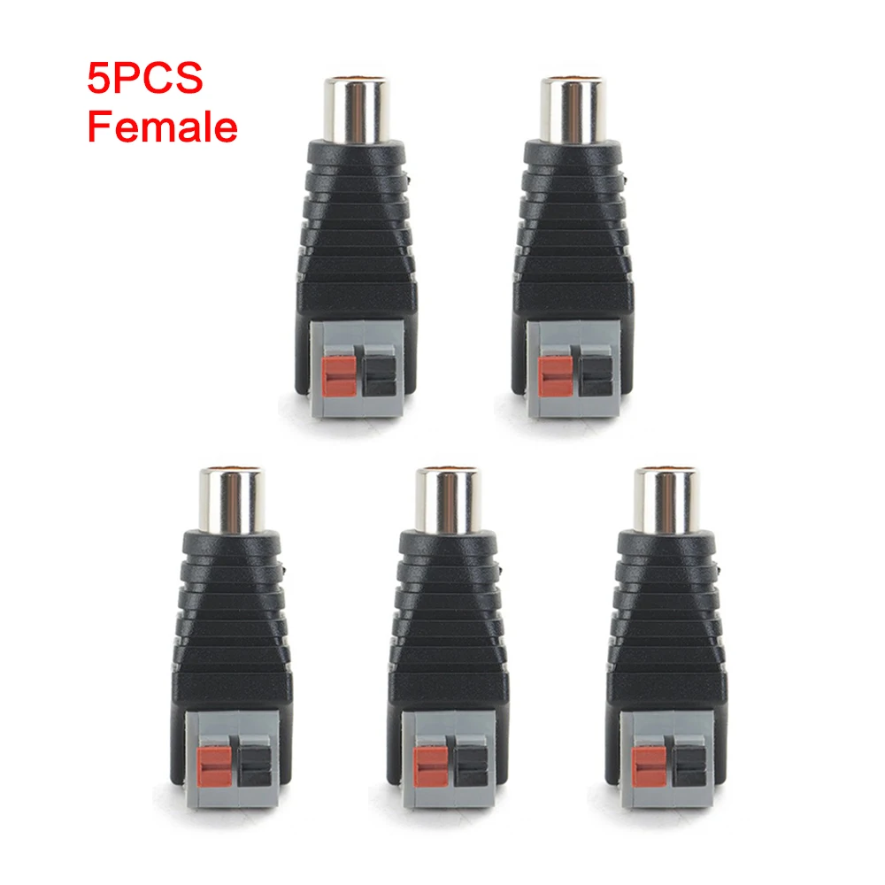 5PCS Male/Female RCA Speaker Wire Cable to Jack Press Plug Male Adapter Connector
5PCS Male/Female RCA Speaker Wire Cable to Jack Press Plug Male Adapter Connector