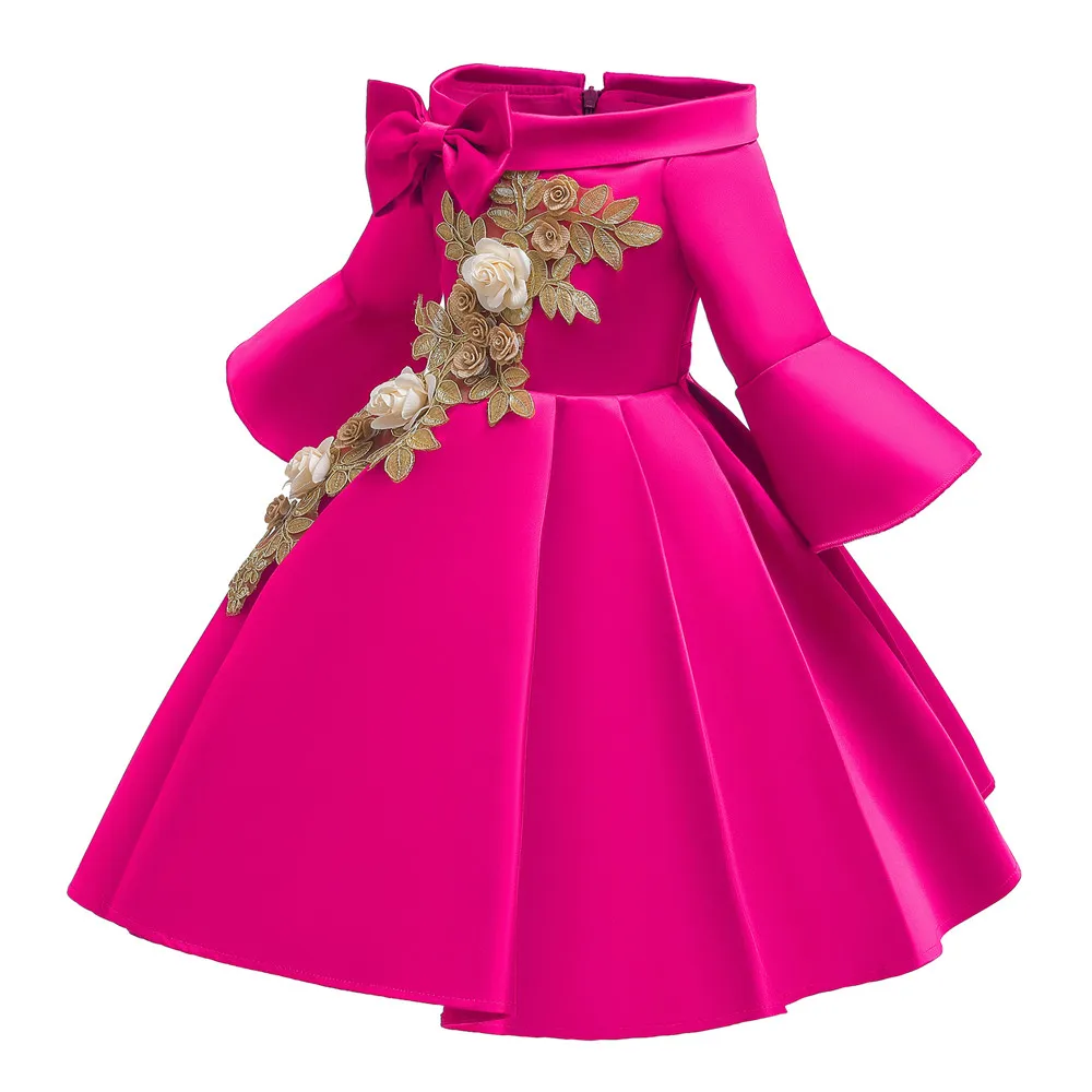 Flower Girls Dresses New Christmas Princess Dress Cute Kids Wedding Party Prom Gown Formal Children Clothing For Girls 10 Years (14)