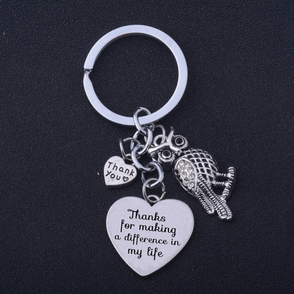 36PC Thank You Love Heart Charm Keychains Thanks For Making A Difference In My Life Keyring Owl Pendant Teachers Gifts Jewelry
36PC Thank You Love Heart Charm Keychains Thanks For Making A Difference In My Life Keyring Owl Pendant Teachers Gifts Jewelry