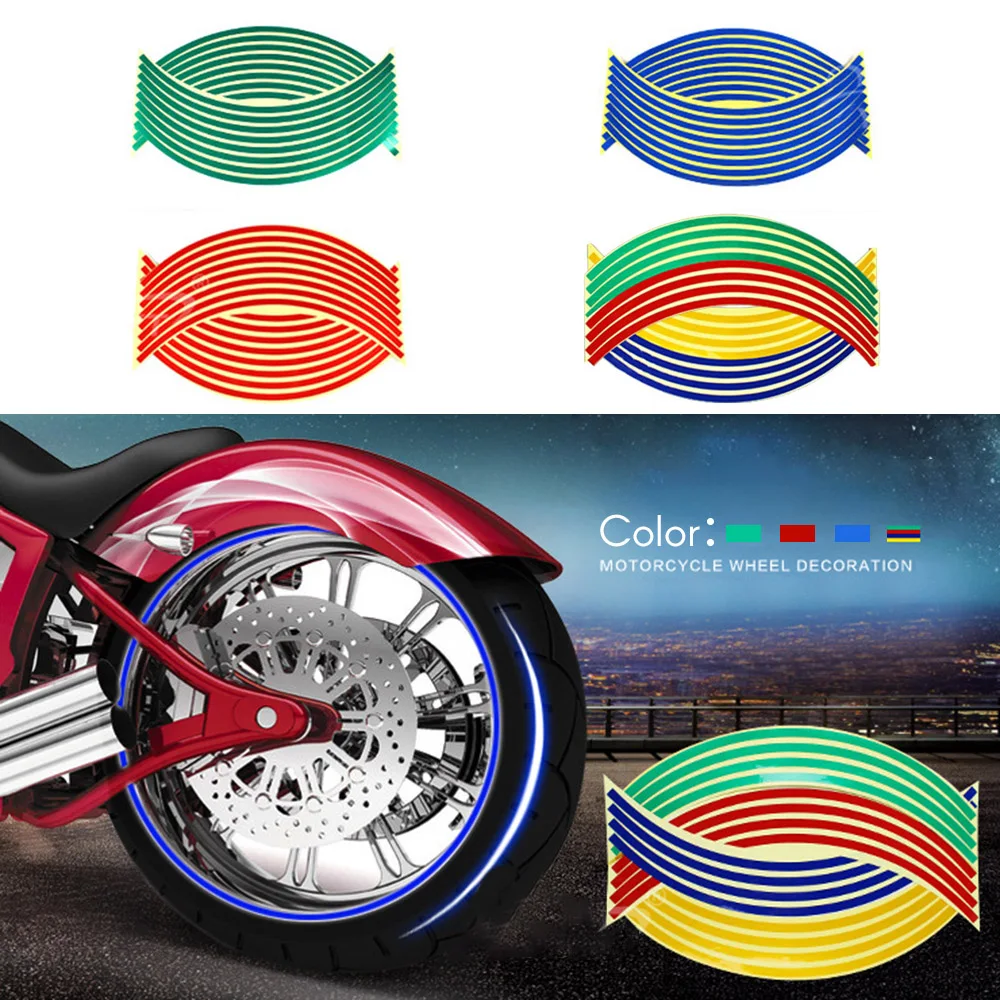 Universal Reflective Hub Sticker Wheel Ring Sticker Tire Reflector Decoration for Motorcycle
Universal Reflective Hub Sticker Wheel Ring Sticker Tire Reflector Decoration for Motorcycle