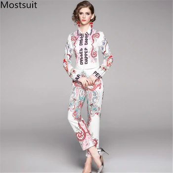 Fashion Designer Runway Women Printed Two Piece Pants Sets Long Sleeve Coat And Pants Suits Vintage Elegant Fashion 2 Pcs Sets
Fashion Designer Runway Women Printed Two Piece Pants Sets Long Sleeve Coat And Pants Suits Vintage Elegant Fashion 2 Pcs Sets