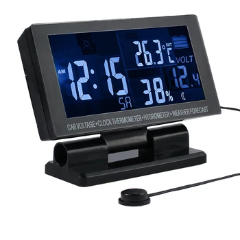 5-In-1 LCD Digital Car Clock Thermometer Hygrometer Weather Forecast Voltmeter Universal For 12V And 24V Vehicles 
5-In-1 LCD Digital Car Clock Thermometer Hygrometer Weather Forecast Voltmeter Universal For 12V And 24V Vehicles