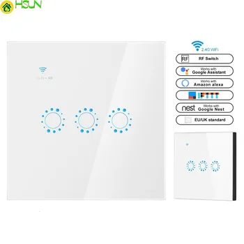 Smart light Switch Double Control 1 2 3 Gang WiFi +RF Wall touch Switch eWeLink APP Compatible with Alexa Google Assistant IFTTT
Smart light Switch Double Control 1 2 3 Gang WiFi +RF Wall touch Switch eWeLink APP Compatible with Alexa Google Assistant IFTTT