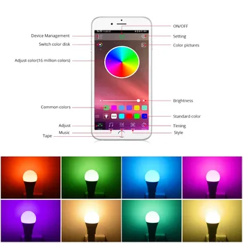 Neon LED RGB RGBW Light Bulb lighting for sign Bluetooth 4.0 E27 Smart Bulb Magic Home Lighting AC85-265V LED Lamp with Remote
Neon LED RGB RGBW Light Bulb lighting for sign Bluetooth 4.0 E27 Smart Bulb Magic Home Lighting AC85-265V LED Lamp with Remote
