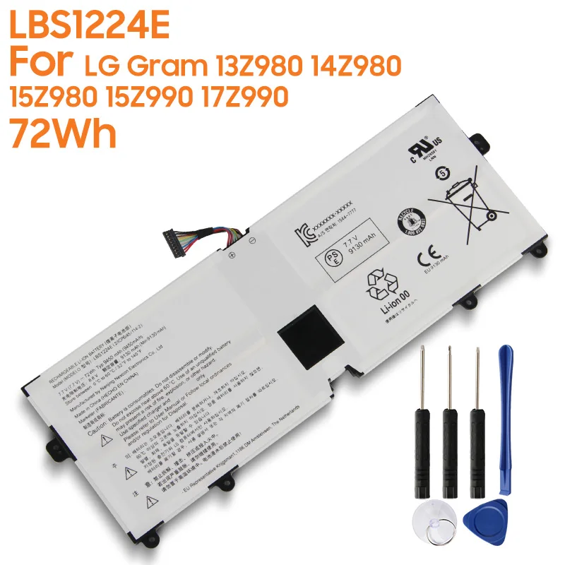 Original Replacement Battery LBS1224E For LG Gram 13Z980 14Z980 17Z990 15Z980 15Z990 Authentic Battery 72Wh
Original Replacement Battery LBS1224E For LG Gram 13Z980 14Z980 17Z990 15Z980 15Z990 Authentic Battery 72Wh