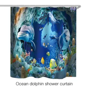Waterproof Sea Dolphin Curtains Shower Curtain Decoration Hooks Bathroom Home Eco-Friendly Polyester Fiber Blue Ocean Window
Waterproof Sea Dolphin Curtains Shower Curtain Decoration Hooks Bathroom Home Eco-Friendly Polyester Fiber Blue Ocean Window