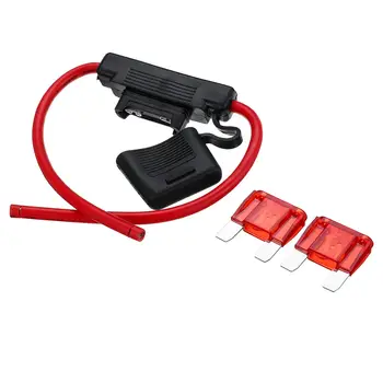 Inline Blade Fuse Holder 8AWG Premium Maxi Type + 2 x 50 AMP Fuses Motorcycle Waterproof Blade Fuse Holder
Inline Blade Fuse Holder 8AWG Premium Maxi Type + 2 x 50 AMP Fuses Motorcycle Waterproof Blade Fuse Holder
