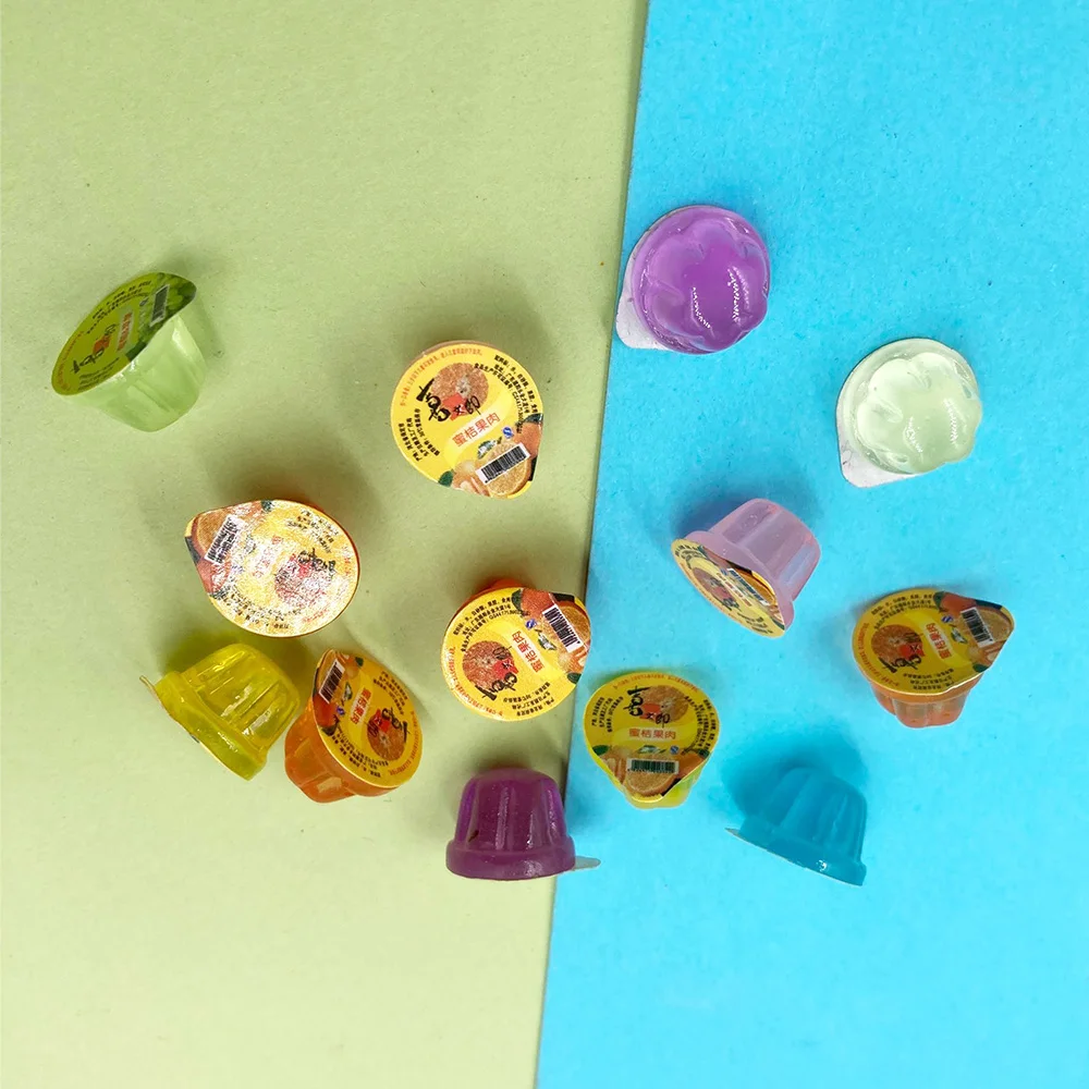 30Pcs Simulation Resin Cute Jelly Mini Food Pretend Play Miniature Dollhouse Kids Kitchen Toys Home Decor Dolls Accessories