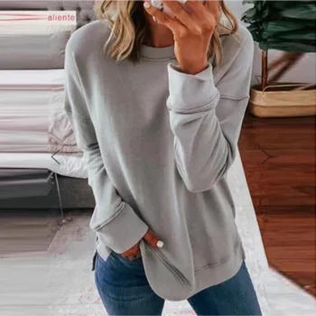 Women Sweatshirt Autumn Winter Fashion Long Sleeve Casual Loose Solid Color Round Collar Pullover Female Oversize Sweatshirt
Women Sweatshirt Autumn Winter Fashion Long Sleeve Casual Loose Solid Color Round Collar Pullover Female Oversize Sweatshirt