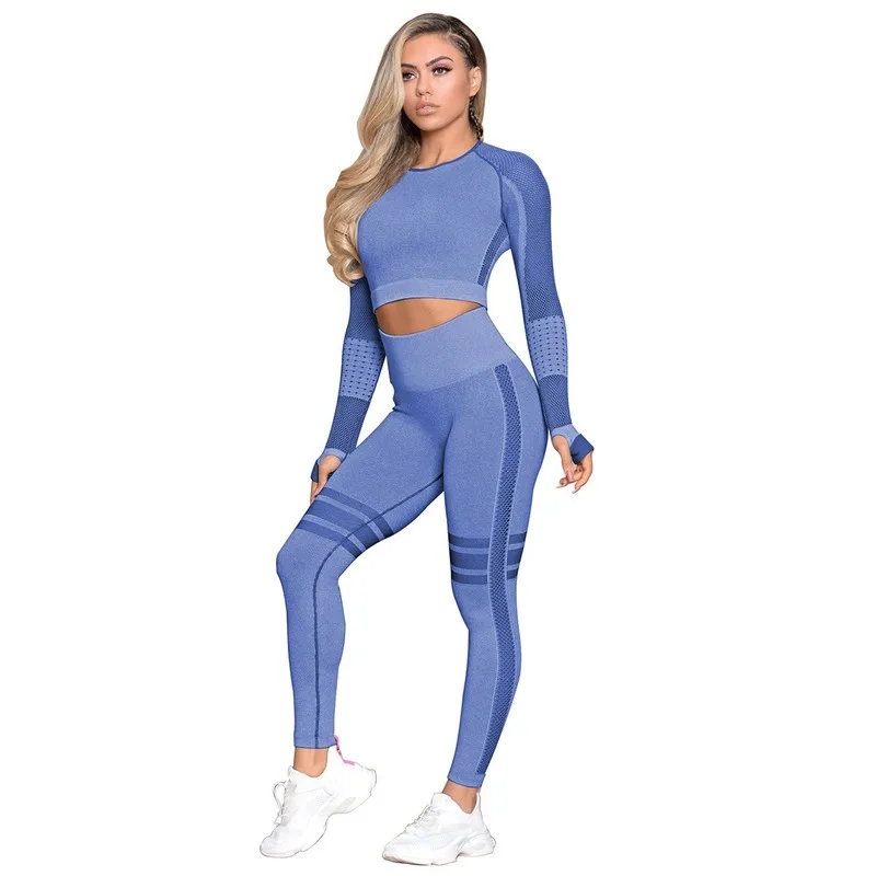 Luxury Sports Clothes Sets Hollow Out Home Gym Suit Breathing Mesh Fast-Drying Sportswear Long Sleeve Sweatsuit For Women
Luxury Sports Clothes Sets Hollow Out Home Gym Suit Breathing Mesh Fast-Drying Sportswear Long Sleeve Sweatsuit For Women
