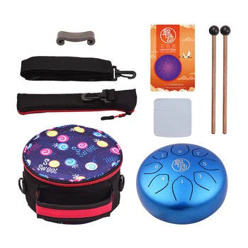 5.5 Inch/6 Inch Steel Tongue Drum Handpan Drum 8-Notes C-Key Percussion Instrument with Mallet Drum Bag Wiping Cloth for Musical 
5.5 Inch/6 Inch Steel Tongue Drum Handpan Drum 8-Notes C-Key Percussion Instrument with Mallet Drum Bag Wiping Cloth for Musical