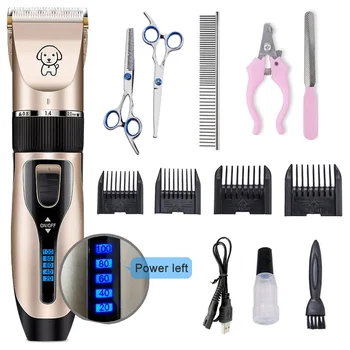 Pet Cat Dog clippers professional Dogs grooming clipper groomer kit USB Rechargeable Low-noise Pets Hair Trimmer Display battery
Pet Cat Dog clippers professional Dogs grooming clipper groomer kit USB Rechargeable Low-noise Pets Hair Trimmer Display battery