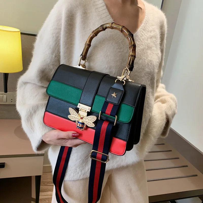 2019 Autumn And Winter New Style Fashion Korean-style Cool Bees Lock Contrast Color Square Sling Bag Wood Bamboo Joint Hand Shou
2019 Autumn And Winter New Style Fashion Korean-style Cool Bees Lock Contrast Color Square Sling Bag Wood Bamboo Joint Hand Shou