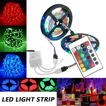 LED Strip Light SMD 3528 Flexible Ribbon Fita Led Light Strip RGB 5M Tape Diode DC 12V+ Remote Control
LED Strip Light SMD 3528 Flexible Ribbon Fita Led Light Strip RGB 5M Tape Diode DC 12V+ Remote Control