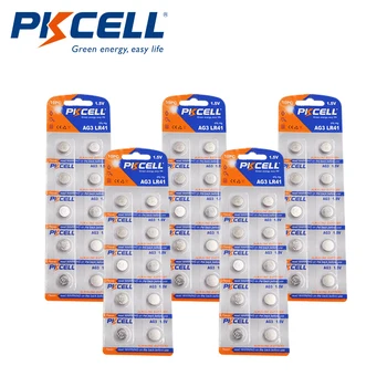 50Pcs/5card PKCELL 1.5V LR41 AG3 watch battery SR41W 392 192 192A LR736 Button cell battery for thermometer batteries
50Pcs/5card PKCELL 1.5V LR41 AG3 watch battery SR41W 392 192 192A LR736 Button cell battery for thermometer batteries