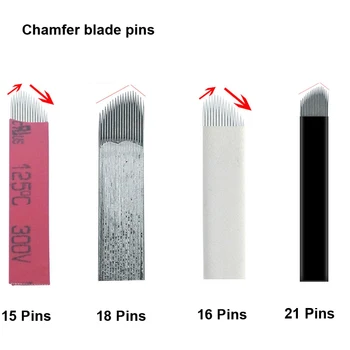 Microblading 100PCS Chamfer blade 18 Pin Permanent Makeup Eyebrow Tattoo Blade Universal Needle For Embroidery Manual Tattoo Pen
Microblading 100PCS Chamfer blade 18 Pin Permanent Makeup Eyebrow Tattoo Blade Universal Needle For Embroidery Manual Tattoo Pen