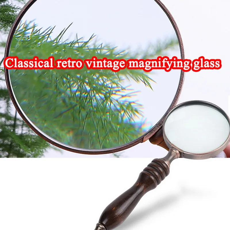 70mm10X Magnifying Glass Portable Handheld Map Inspection Wood Magnifying Glass Retro Magnifier Eye Loupe Glass For Reading
70mm10X Magnifying Glass Portable Handheld Map Inspection Wood Magnifying Glass Retro Magnifier Eye Loupe Glass For Reading