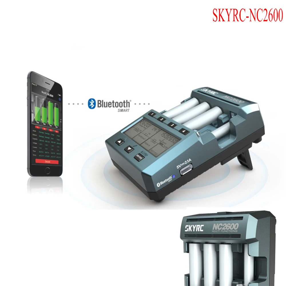 SKYRC NC2600 Charger with Bluetooth NiMH NiCd Battery Charge Discharge Stored For AA AAA Battery Charger Discharger Analyzer
SKYRC NC2600 Charger with Bluetooth NiMH NiCd Battery Charge Discharge Stored For AA AAA Battery Charger Discharger Analyzer