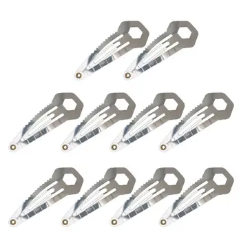 10Pcs Mini Tacticals Multitool Snap Barrettes Hair Clips Wrench Screwdrivers Ruler Box Cutter Serrated Edge Hair Pins
10Pcs Mini Tacticals Multitool Snap Barrettes Hair Clips Wrench Screwdrivers Ruler Box Cutter Serrated Edge Hair Pins