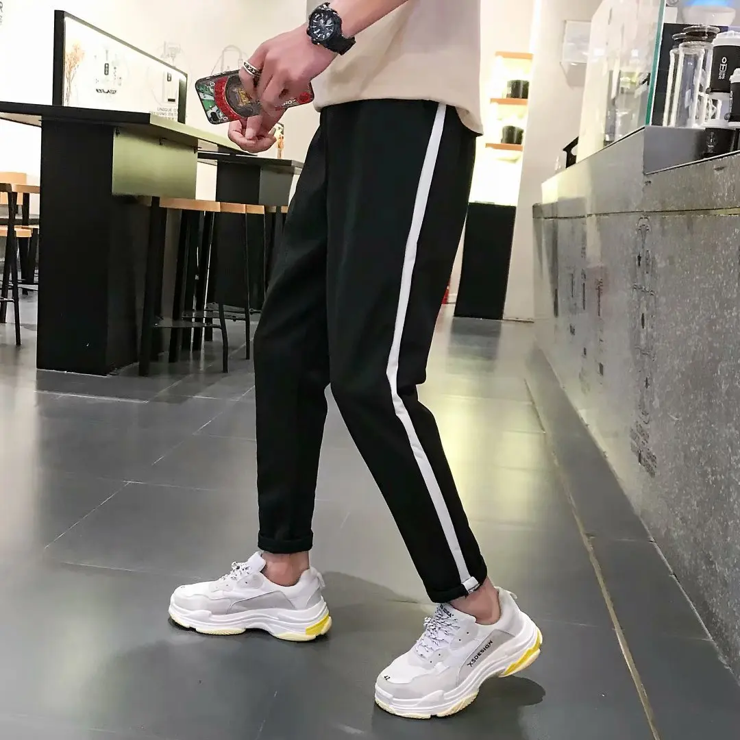 Autumn New Style Korean-style MEN'S Casual Pants Striped Colors Sports Ninth Pants Slim Fit 9 Points Skinny with Drawstring Pant
Autumn New Style Korean-style MEN'S Casual Pants Striped Colors Sports Ninth Pants Slim Fit 9 Points Skinny with Drawstring Pant
