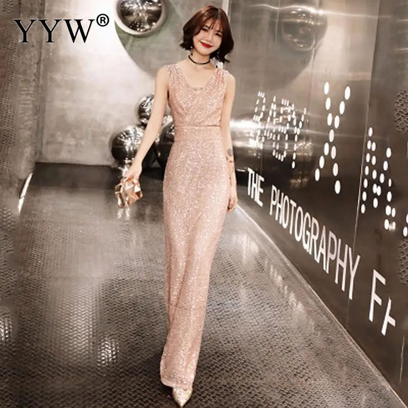 Luxury Sequins Evening Dress Women Sleeveless V Neck Fashion Long Party Vestidos Ladies Mermaid Formal Gowns Sexy Robe De Sioree
Luxury Sequins Evening Dress Women Sleeveless V Neck Fashion Long Party Vestidos Ladies Mermaid Formal Gowns Sexy Robe De Sioree