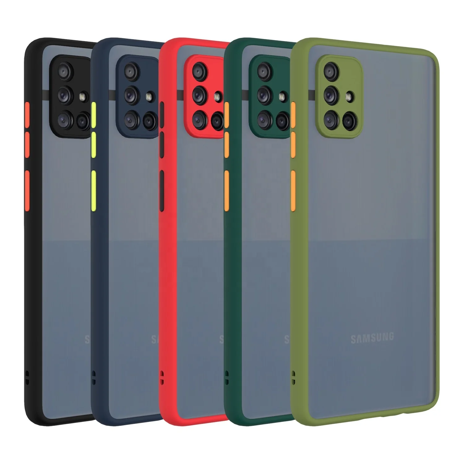 Durable Cover Matte Translucent PC TPU Phone Case For Samsung Galaxy S10 Plus S20 FE Ultra S21 S9 S8 Note 10 lite 20 9 8 | Мобильные