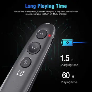 Wireless Remote Control Presenter Highlighting Magnify Digital USB Rechargeable Powerpoint Clicker For PPT Remote Control
Wireless Remote Control Presenter Highlighting Magnify Digital USB Rechargeable Powerpoint Clicker For PPT Remote Control