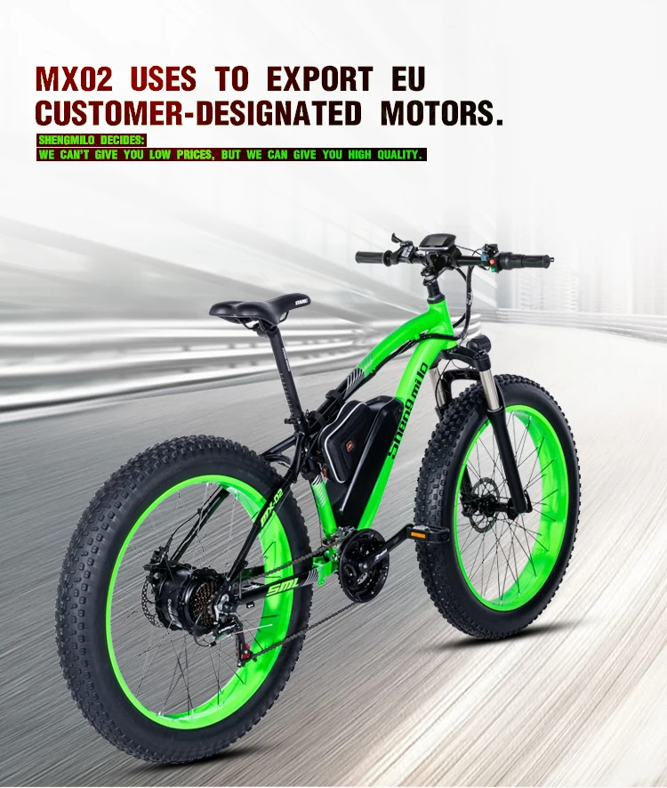 Discount Electric bike 1000W Electric Fat Bike Beach Bike Cruiser Electric Bicycle 48V17AH lithium battery ebike electric mountain bike 2