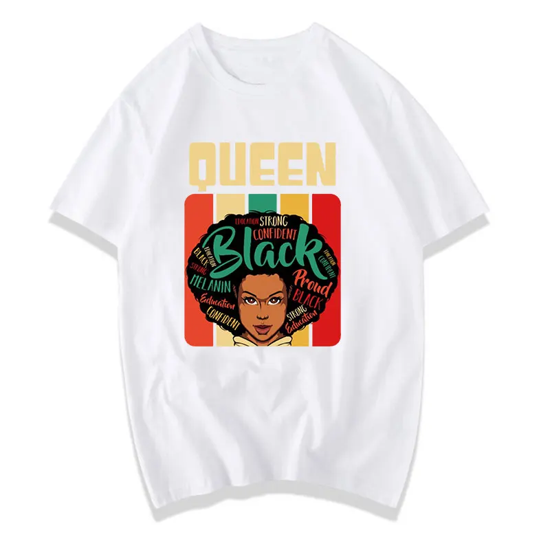Wholesale Print Casual Black Queen White Teeshirt Black Power Women Tshirt Vintage Women Clothes
Wholesale Print Casual Black Queen White Teeshirt Black Power Women Tshirt Vintage Women Clothes