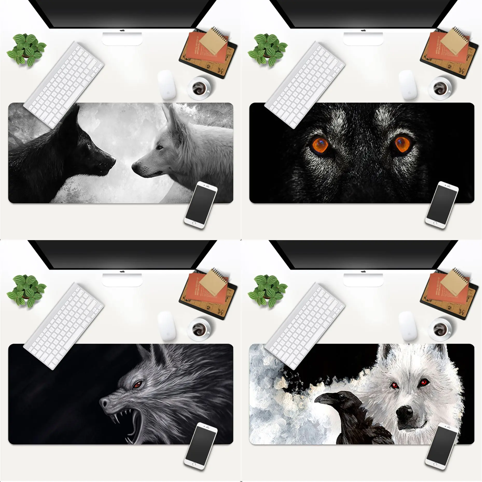 White And Black Wolf Lock Edge Speed Control Laptop Keyboard Mat Gaming Mouse Mat xl xxl 800x300mm for Lol world of warcraft
White And Black Wolf Lock Edge Speed Control Laptop Keyboard Mat Gaming Mouse Mat xl xxl 800x300mm for Lol world of warcraft