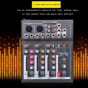 Eu Plug Mini Portable Audio Mixer With Usb Dj Sound Mixing Console Mp3 Jack 4 Channel Karaoke 48V Amplifier For Karaoke Ktv Matc
Eu Plug Mini Portable Audio Mixer With Usb Dj Sound Mixing Console Mp3 Jack 4 Channel Karaoke 48V Amplifier For Karaoke Ktv Matc