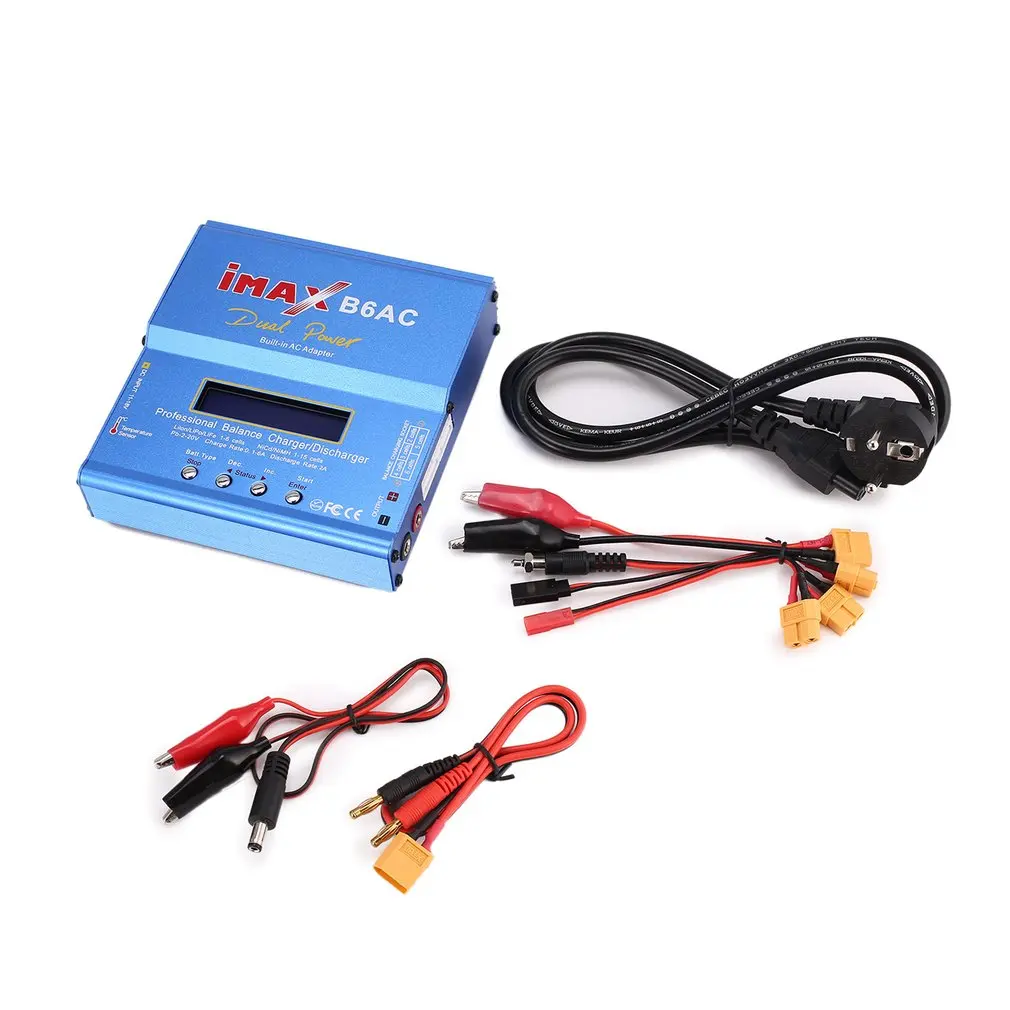 80W IMAX B6AC RC Balance Lipo Battery Charger B6 AC Nimh Nicd lithium Battery 10W Discharger for RC Car Helicopter Drone Battery
80W IMAX B6AC RC Balance Lipo Battery Charger B6 AC Nimh Nicd lithium Battery 10W Discharger for RC Car Helicopter Drone Battery
