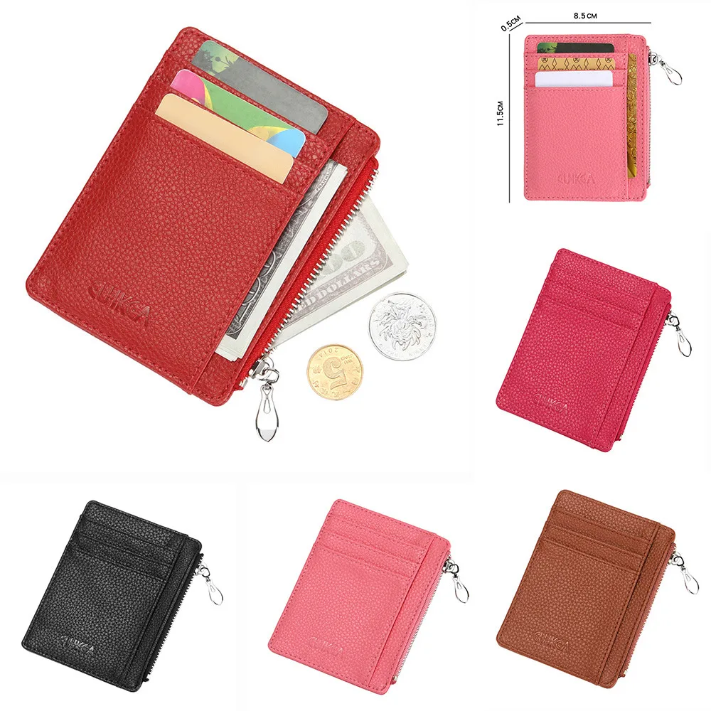 New 5 Color Unisex Pu Leather Mini Small Wallets Zipper Coin Purse Pouch Credit Bank Card Case Holder Women Slim Wallet 1pc
New 5 Color Unisex Pu Leather Mini Small Wallets Zipper Coin Purse Pouch Credit Bank Card Case Holder Women Slim Wallet 1pc