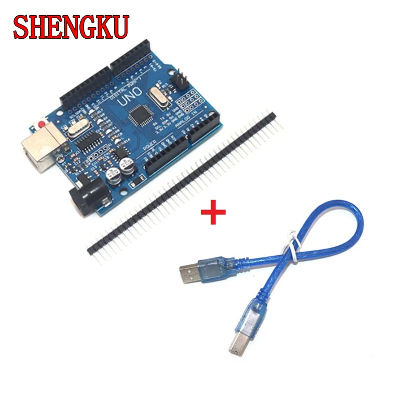 UNO R3 ATMEGA328P-AU+CH340G For Arduino UNO R3 Development Board+USB CABLE Modified Version
UNO R3 ATMEGA328P-AU+CH340G For Arduino UNO R3 Development Board+USB CABLE Modified Version
