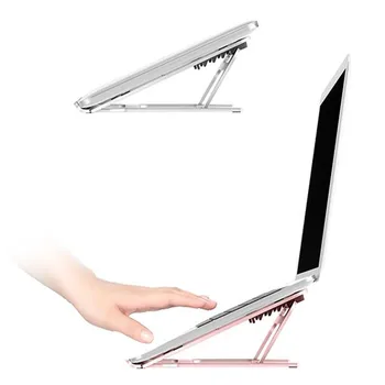 Adjustale Aluminum alloy notebook stand thin and light folding office home portable support shelf 
Adjustale Aluminum alloy notebook stand thin and light folding office home portable support shelf