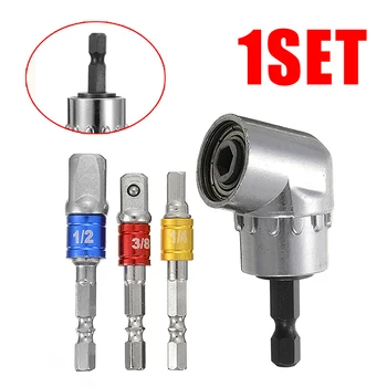 105 Degree Short Corner Drill Bit Socket Adapter With 3Pcs Hex Shank to Square Socket Drill Bits 1/4" 3/8" 1/2" Attachment Shaft
105 Degree Short Corner Drill Bit Socket Adapter With 3Pcs Hex Shank to Square Socket Drill Bits 1/4" 3/8" 1/2" Attachment Shaft