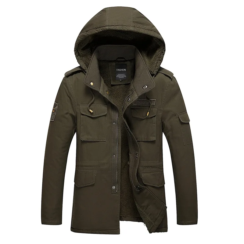 2019 Winter Large Size Men Jacket Mid-length Hooded plus Velvet Embroidered Multi-pockets Workwear Coat Men's
2019 Winter Large Size Men Jacket Mid-length Hooded plus Velvet Embroidered Multi-pockets Workwear Coat Men's