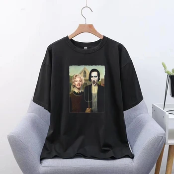 Marilyn Monroe & Marilyn Manson Hot Sale Hipster Tshirt Women Vogue Print Tshirt Tumblr Grunge Streetwear Men T-Shirt
Marilyn Monroe & Marilyn Manson Hot Sale Hipster Tshirt Women Vogue Print Tshirt Tumblr Grunge Streetwear Men T-Shirt