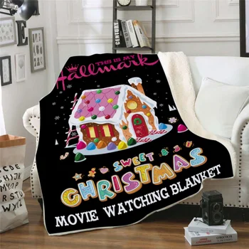 Christmas Movie Watching Blanket Double-Sided Thickening Super Soft Cozy Warm Plush Throws For Adults And Children 150 X 200CM 
Christmas Movie Watching Blanket Double-Sided Thickening Super Soft Cozy Warm Plush Throws For Adults And Children 150 X 200CM