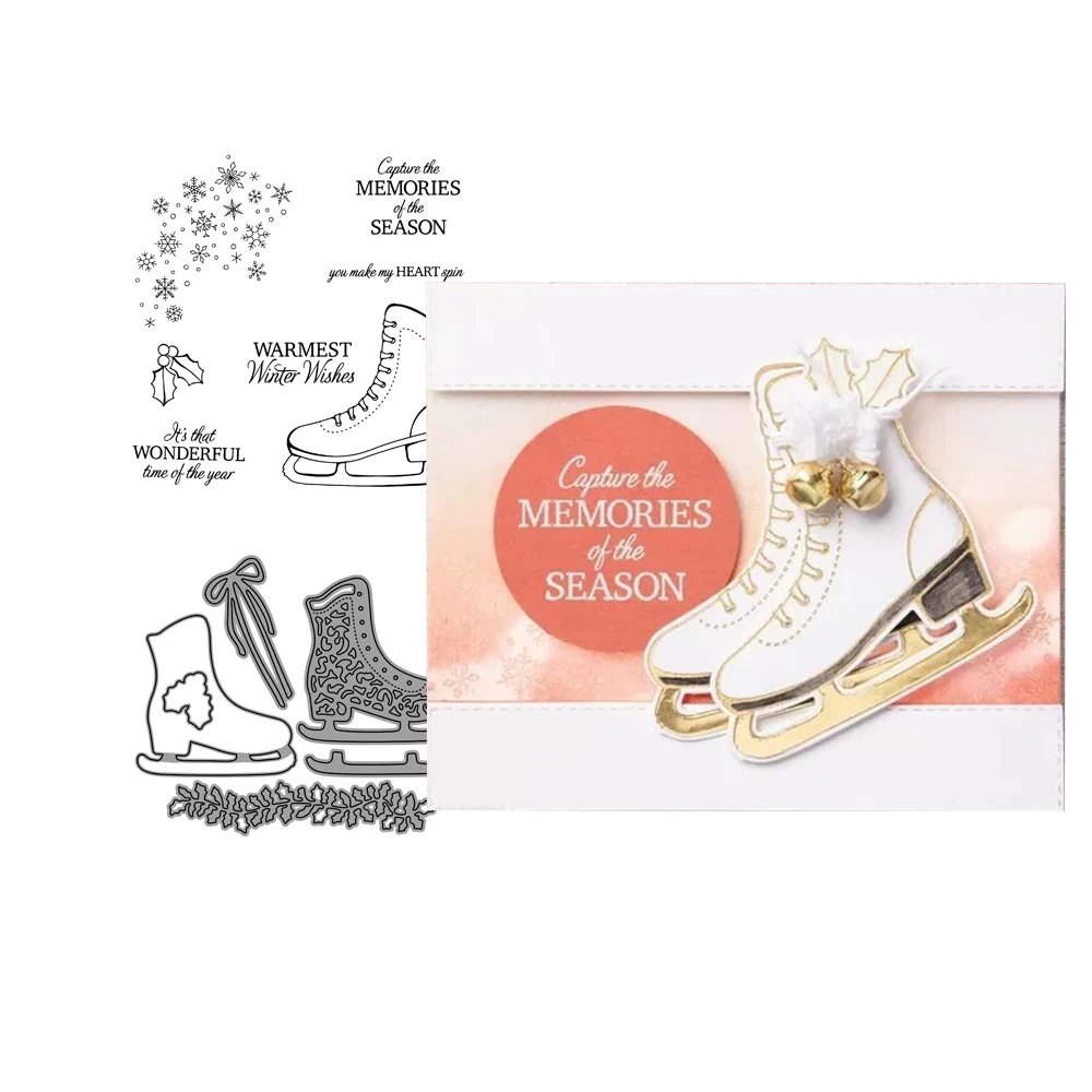 Metal Cutting Dies and Clear Rubber Stamps for DIY Scrapbooking Roller Skates Craft Stencil Card Make Album Sheet Decor Die Cut
Metal Cutting Dies and Clear Rubber Stamps for DIY Scrapbooking Roller Skates Craft Stencil Card Make Album Sheet Decor Die Cut
