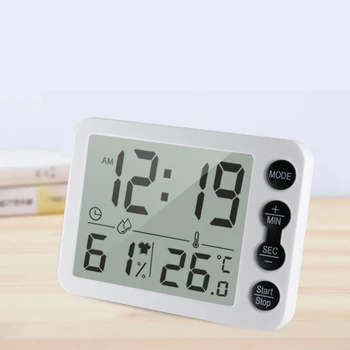 Multifunction Digital Thermometer Hygrometer Indoor Automatic Electronic Temperature Humidity Monitor Alarm Clock with Timer
Multifunction Digital Thermometer Hygrometer Indoor Automatic Electronic Temperature Humidity Monitor Alarm Clock with Timer